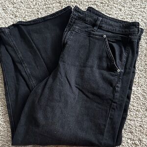 Black High-Rise Straight Leg Jeans